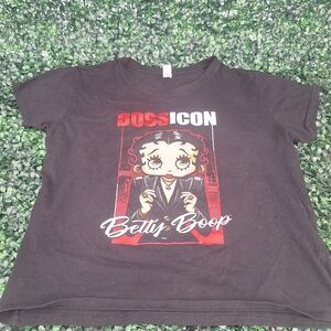 Betty Boop Boss Icon Black T-Shirt